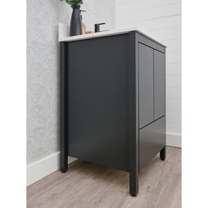 Hanleigh 24 in. Vanity with Slab Doors in Dark Horse